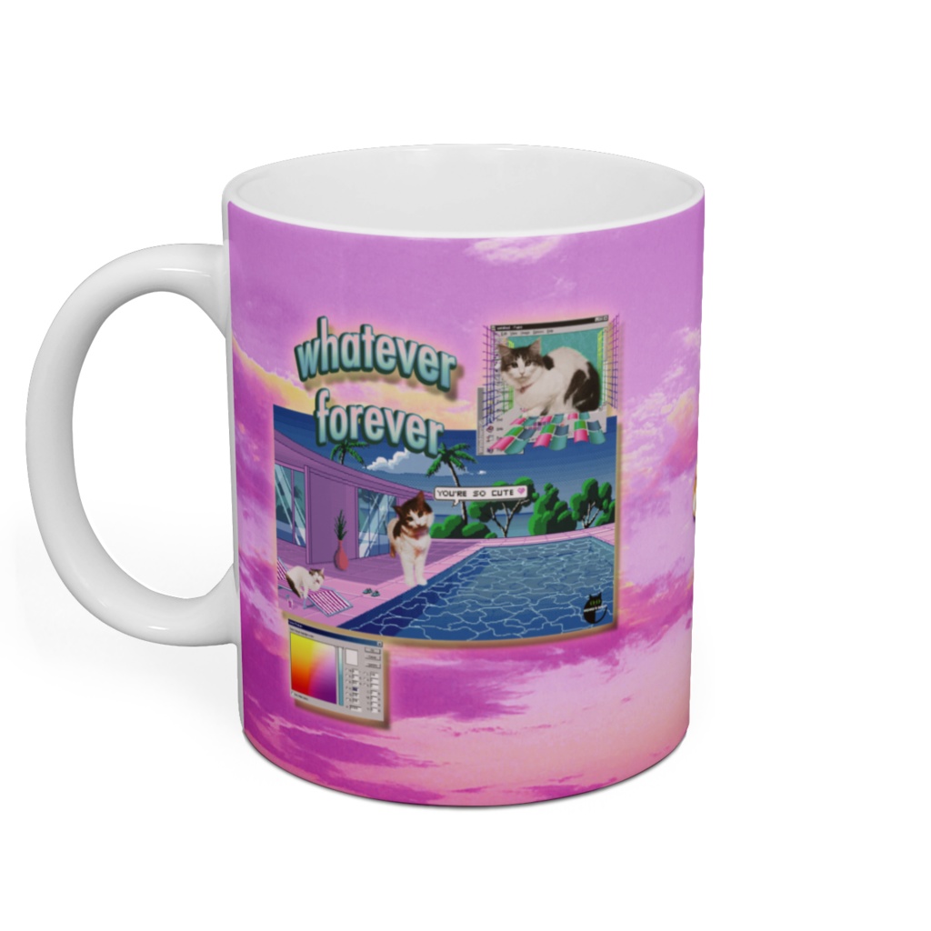 クマと一緒に-sky マグカップ