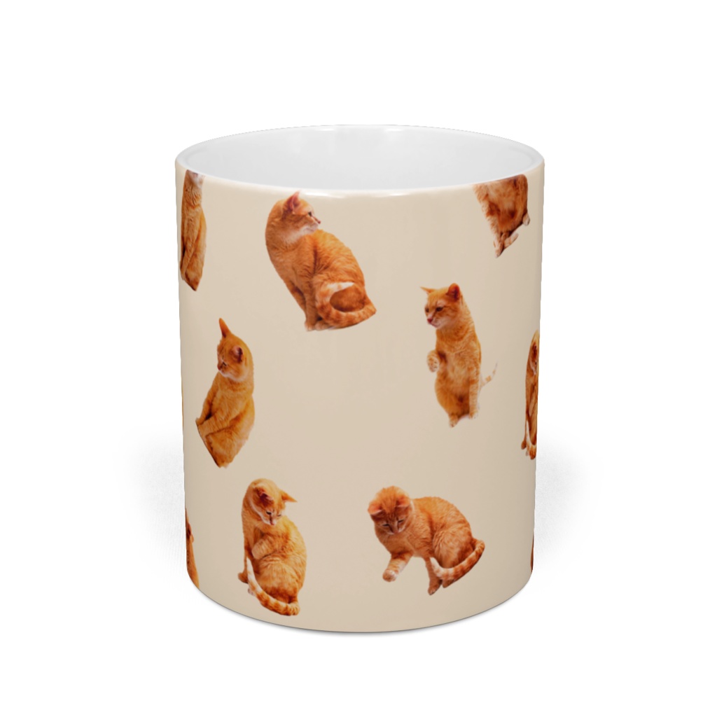 猫まみれ|マグカップ