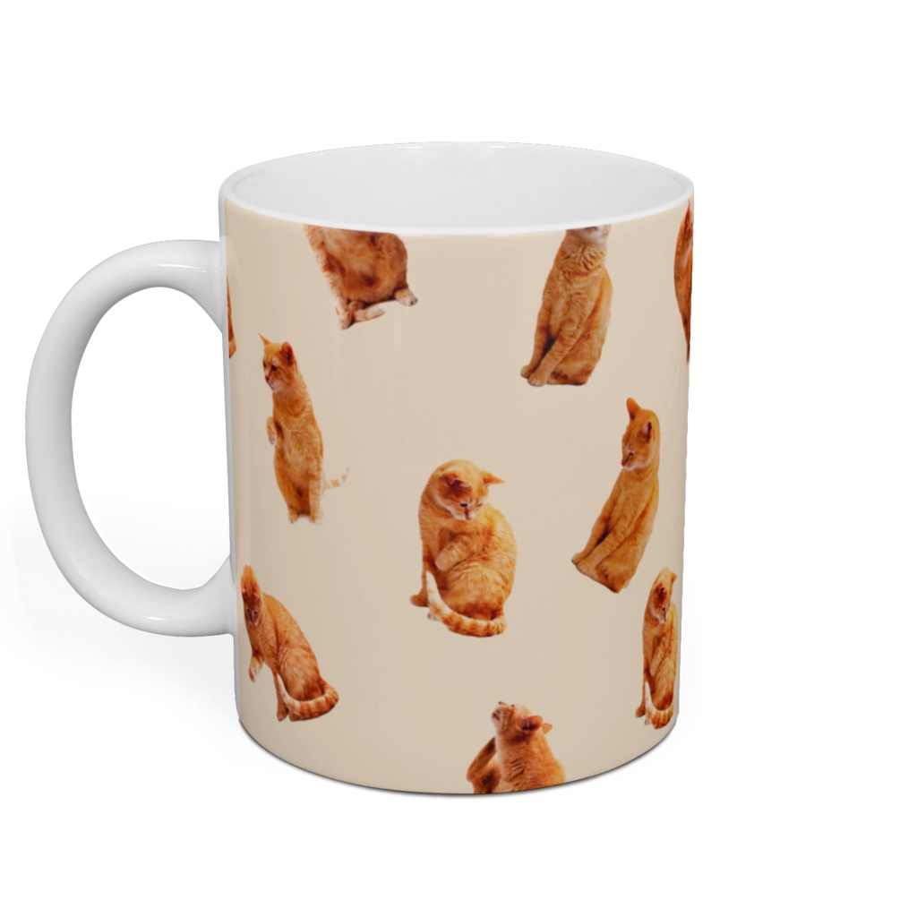 猫まみれ|マグカップ