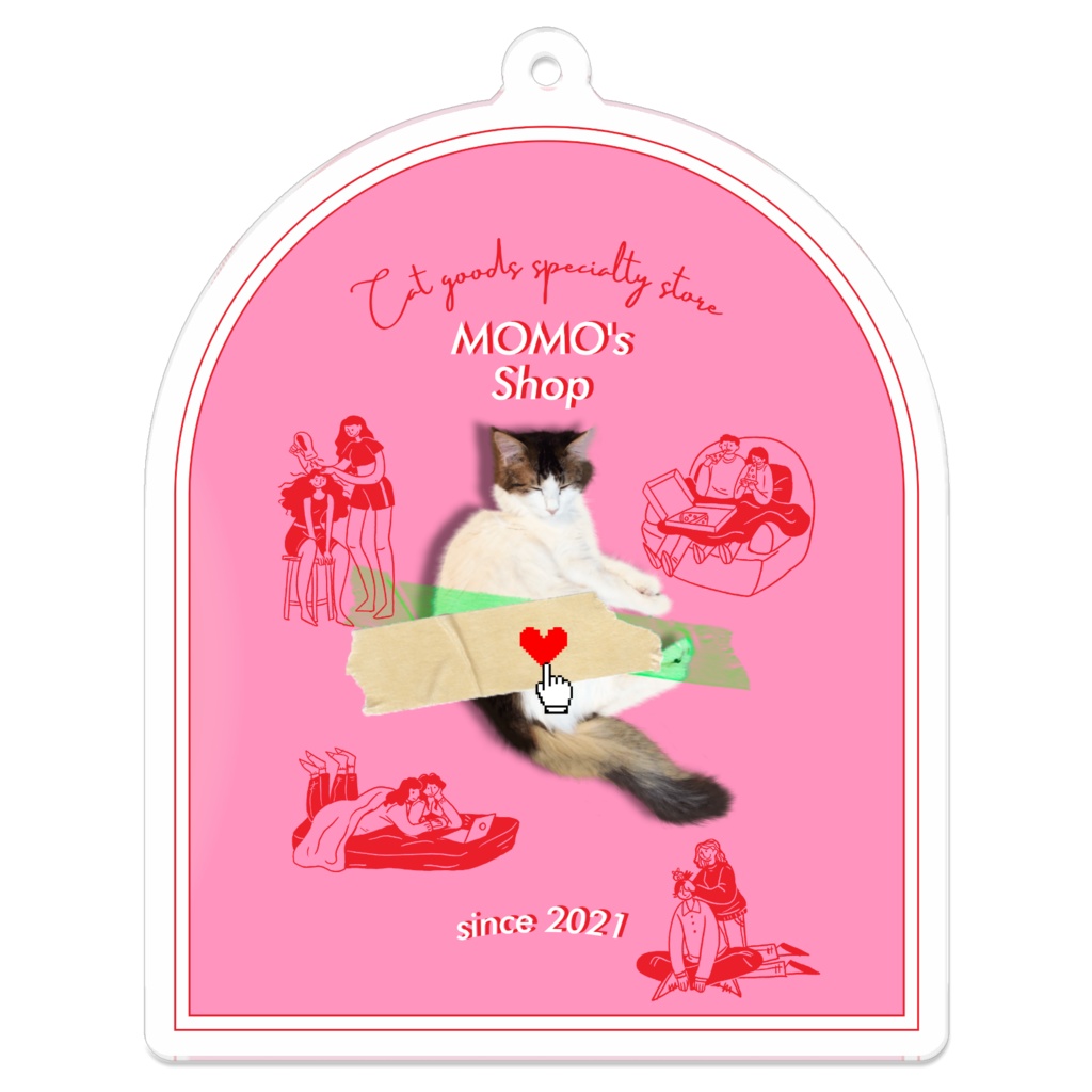 MOMO's Shop@2022 アクリルキーホルダー（コーティング） - 70 x 70 (mm)