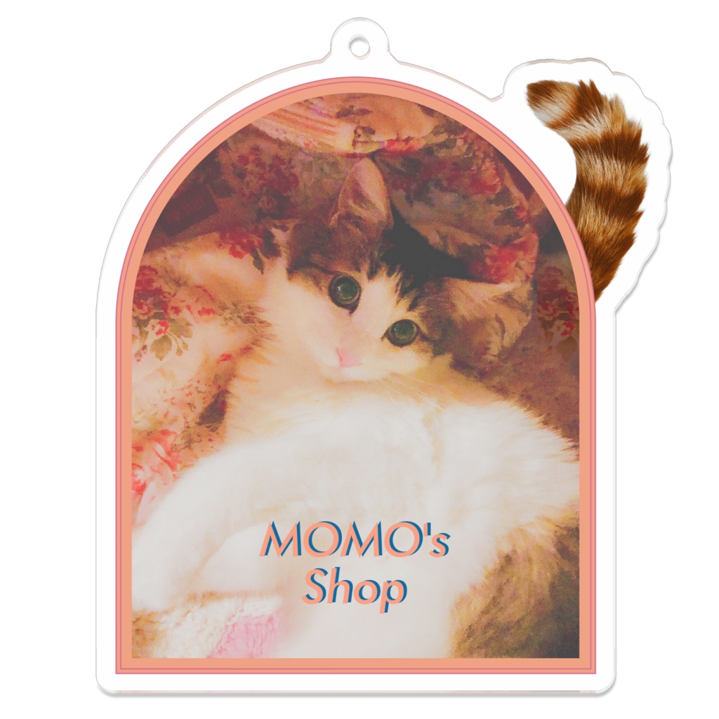 MOMOのキーホルダー#2 (コーティング) - 70 x 70 (mm)