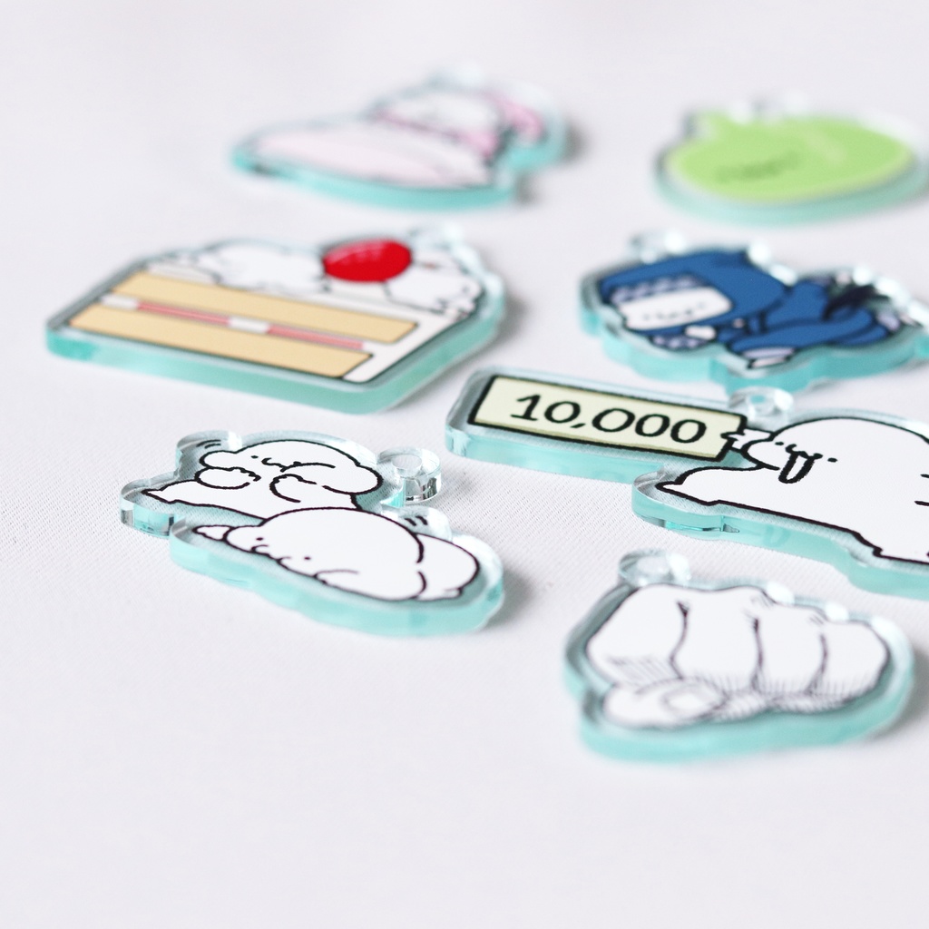 スタンプアクリルキーホルダー