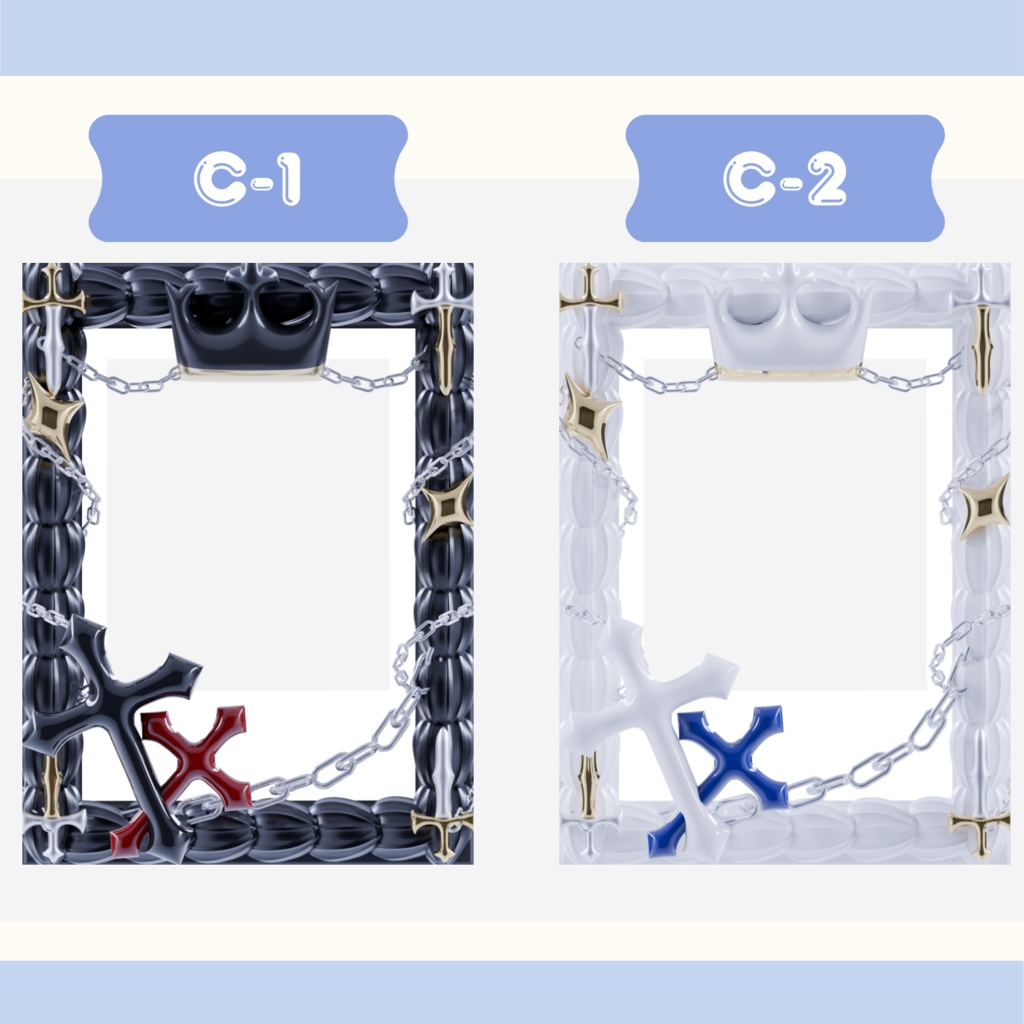 装飾フレーム付チェキ風素材