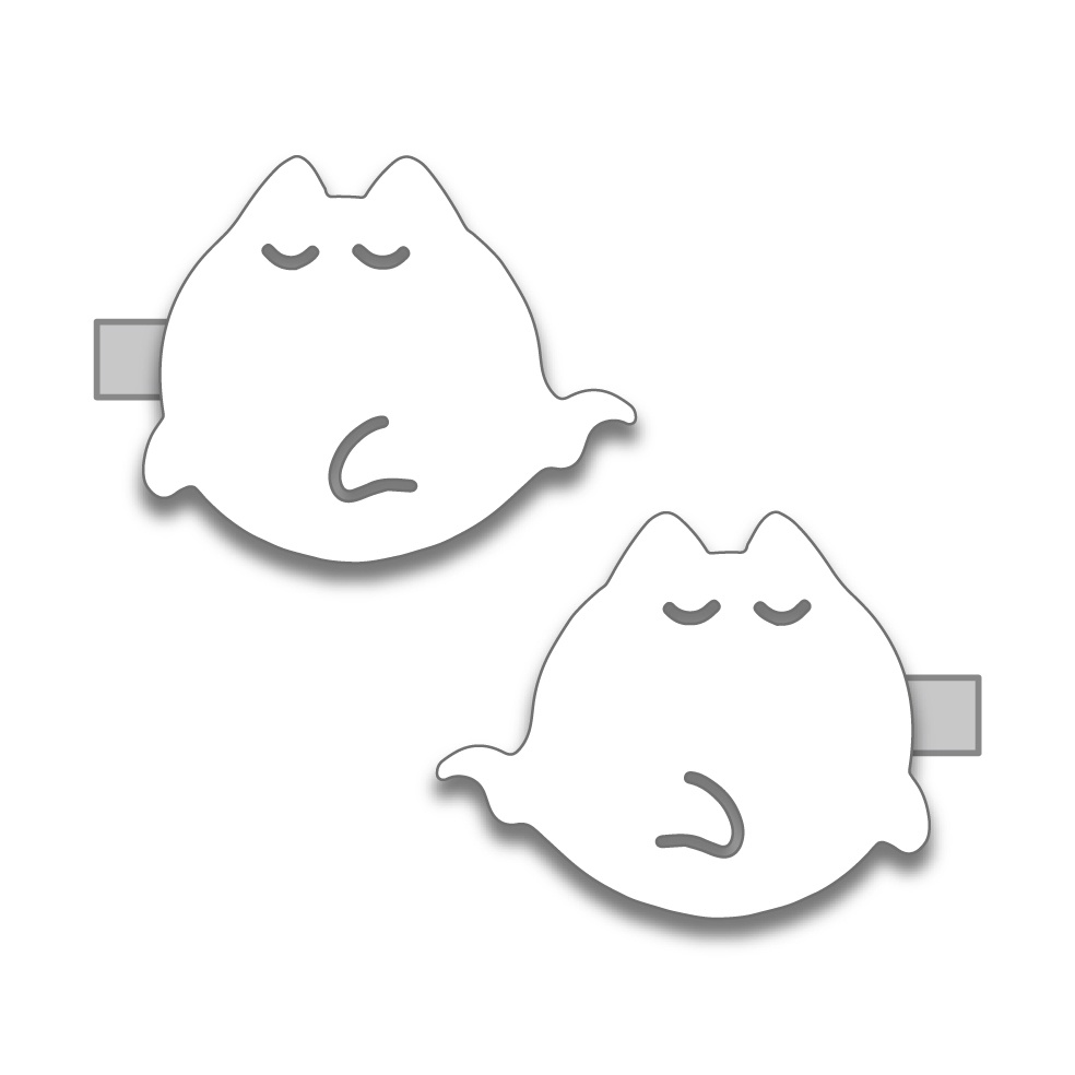 ねこおばけちゃんヘアクリップ
