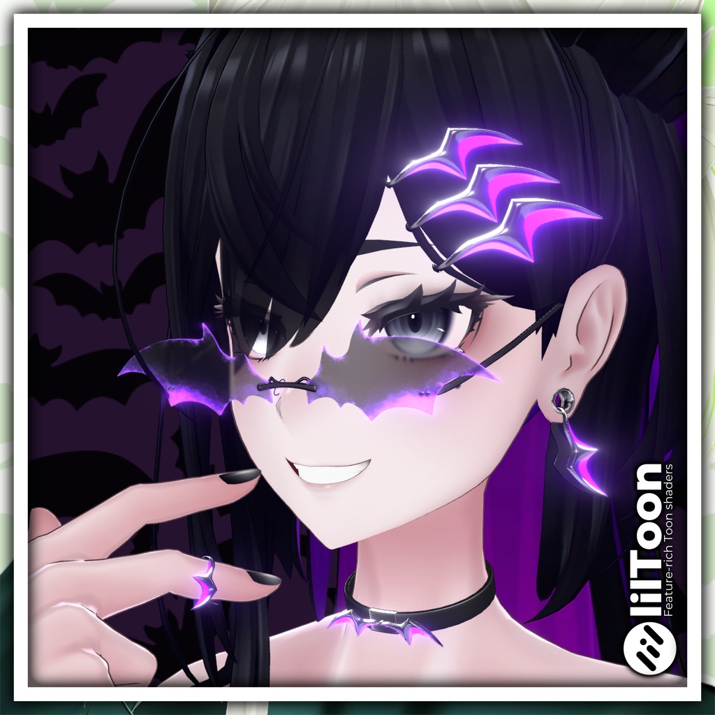 50% off Bat | Halloween - Accessories (Glasses, Ring, Earrings, Choker) [ 蝙蝠 ｜ ハロウィン - アクセサリ （メガネ、指輪、イヤリング、チョーカー）]