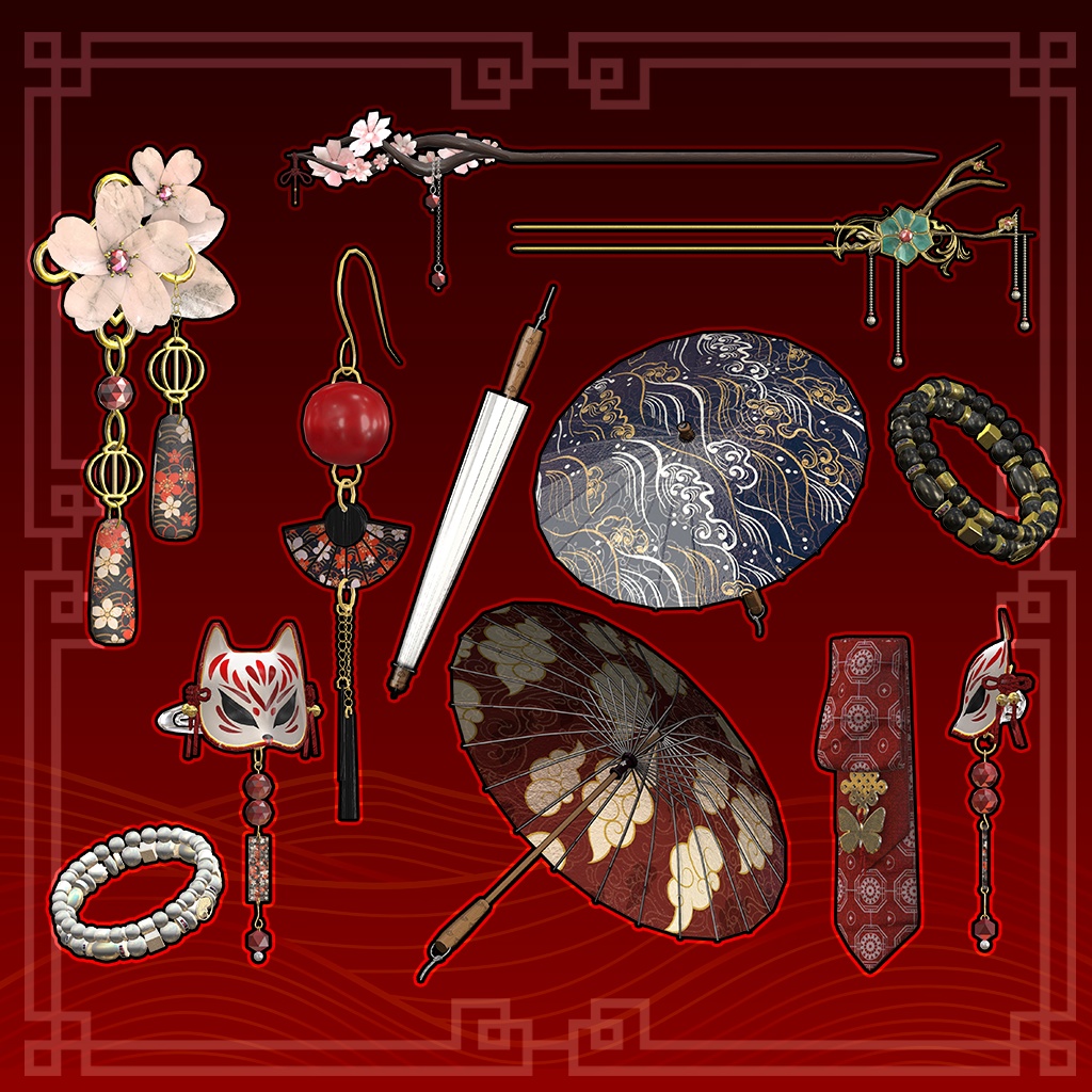 アジアンテイストのアクセ Asian Aesthetic