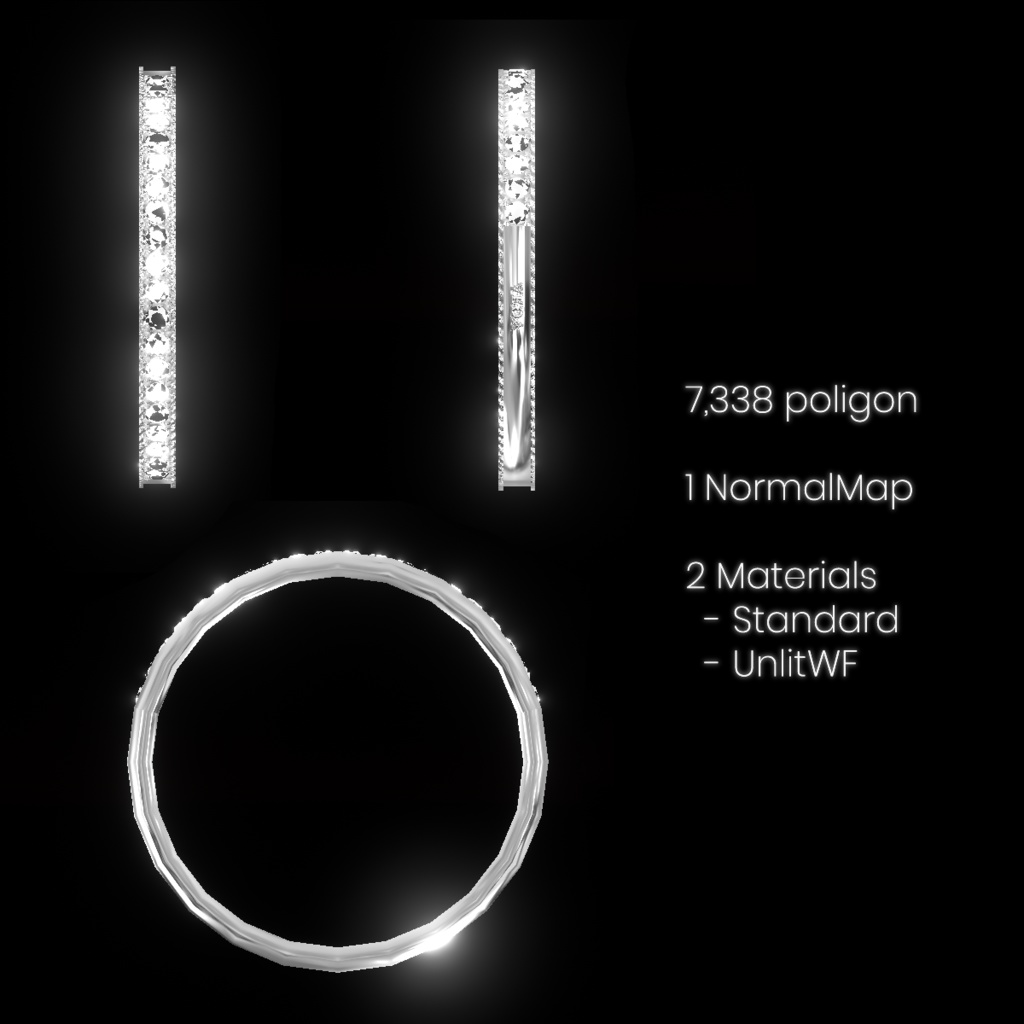 『VEDA ハーフエタニティリング20』VRChat向けアクセサリー