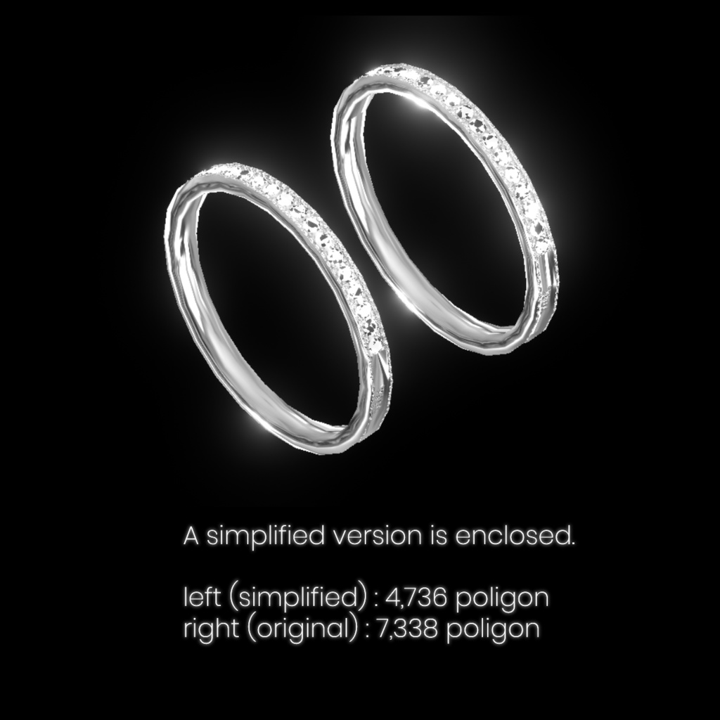 『VEDA ハーフエタニティリング20』VRChat向けアクセサリー