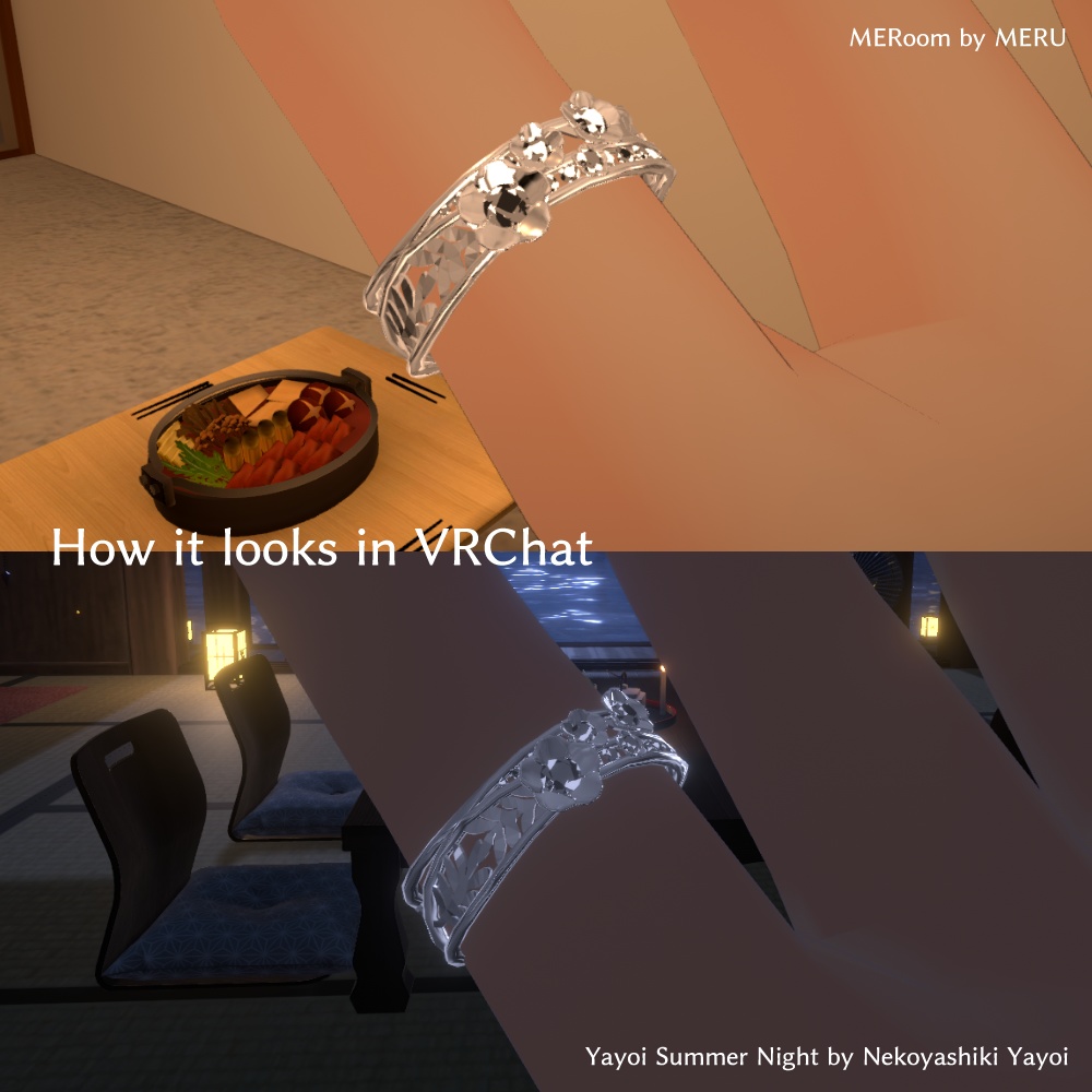 『VEDA ネモフィラ シルバーリング』VRChat向けアクセサリー