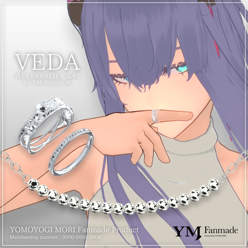 【YMファンメイド】『VEDA アクセサリーセット』VRSNS向けアクセサリー