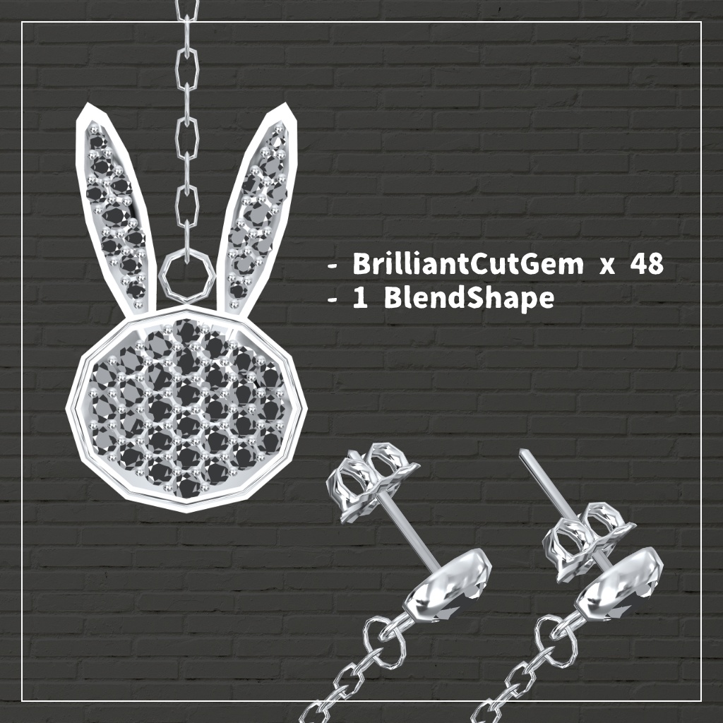 『VEDA ラビットピアス』VRSNS向けアクセサリー