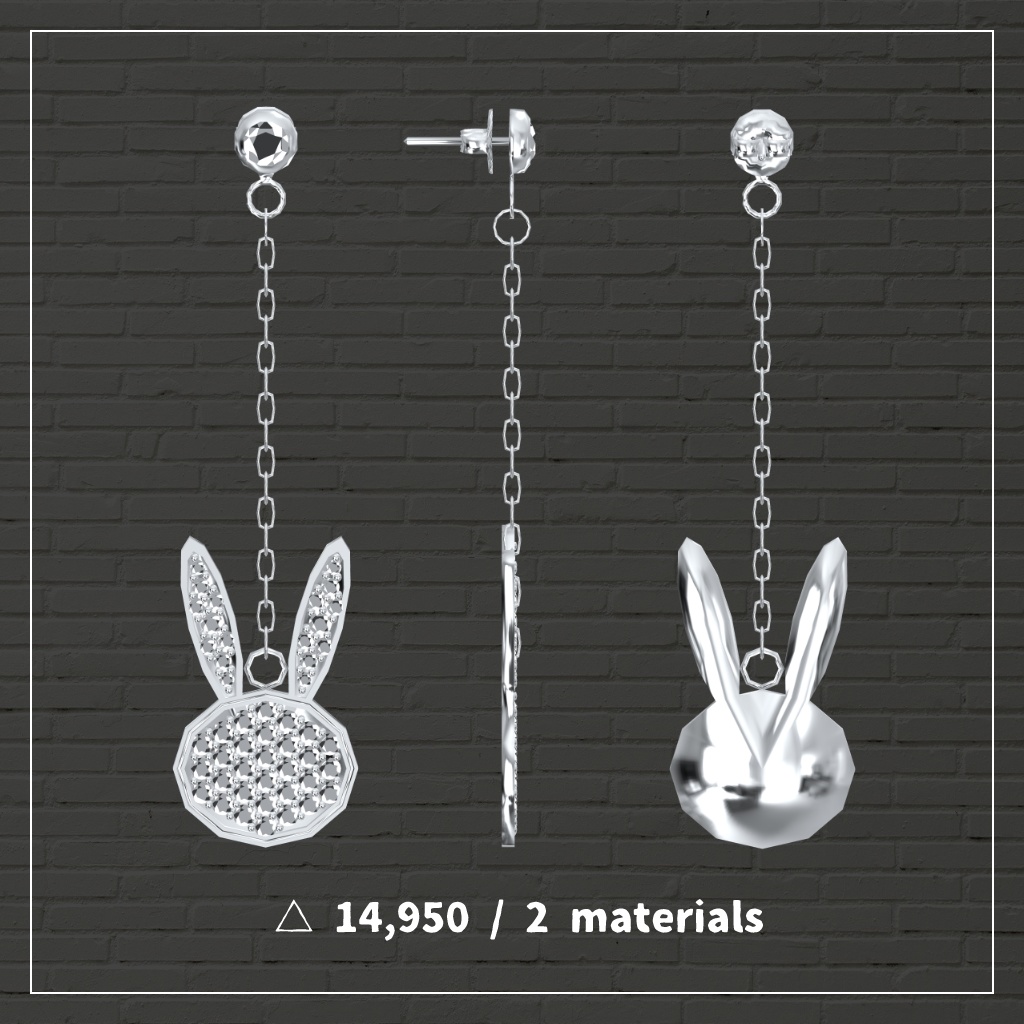 『VEDA ラビットピアス』VRSNS向けアクセサリー