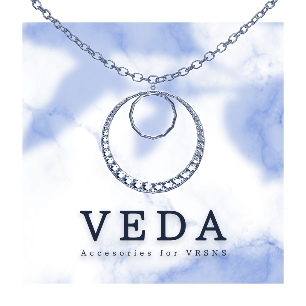 『VEDA Necklace 002 パヴェ メレダイヤモンド』VRSNS向けアクセサリー