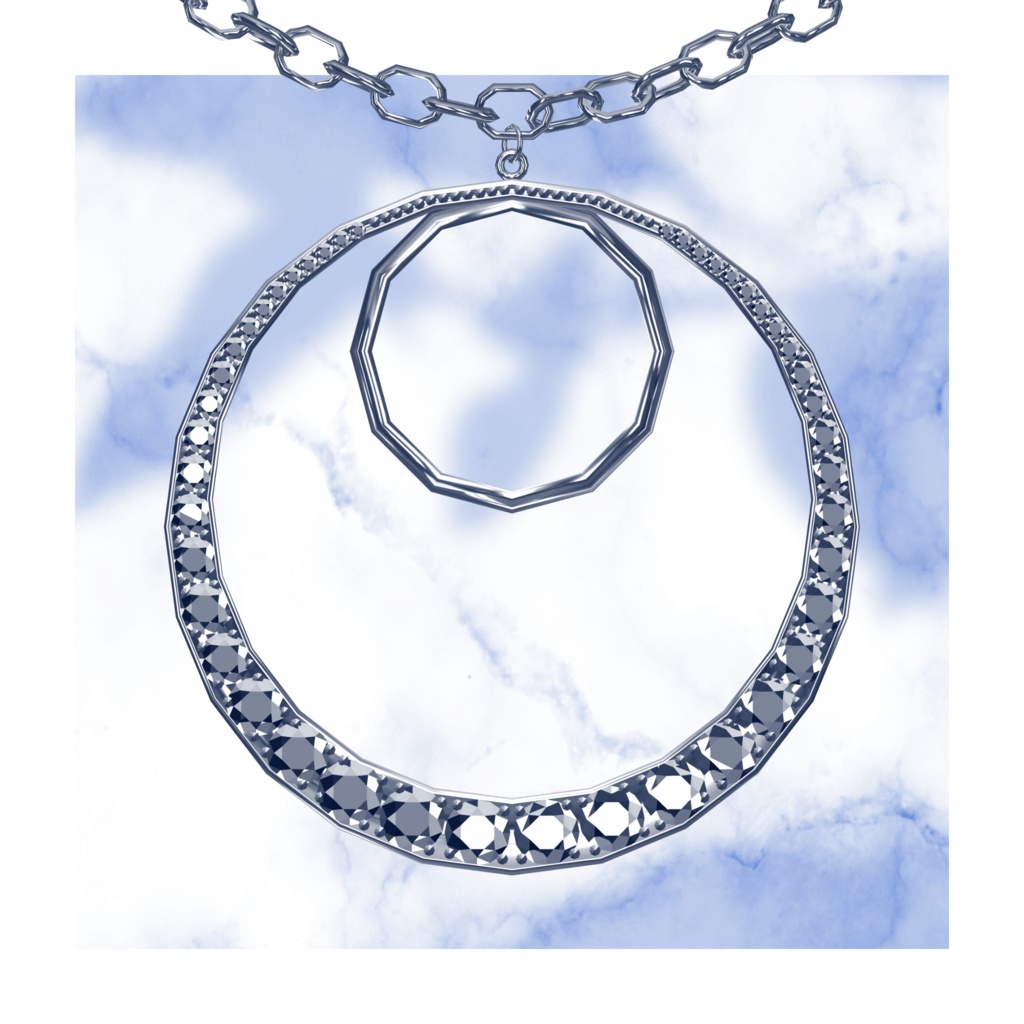 『VEDA Necklace 002 パヴェ メレダイヤモンド』VRSNS向けアクセサリー