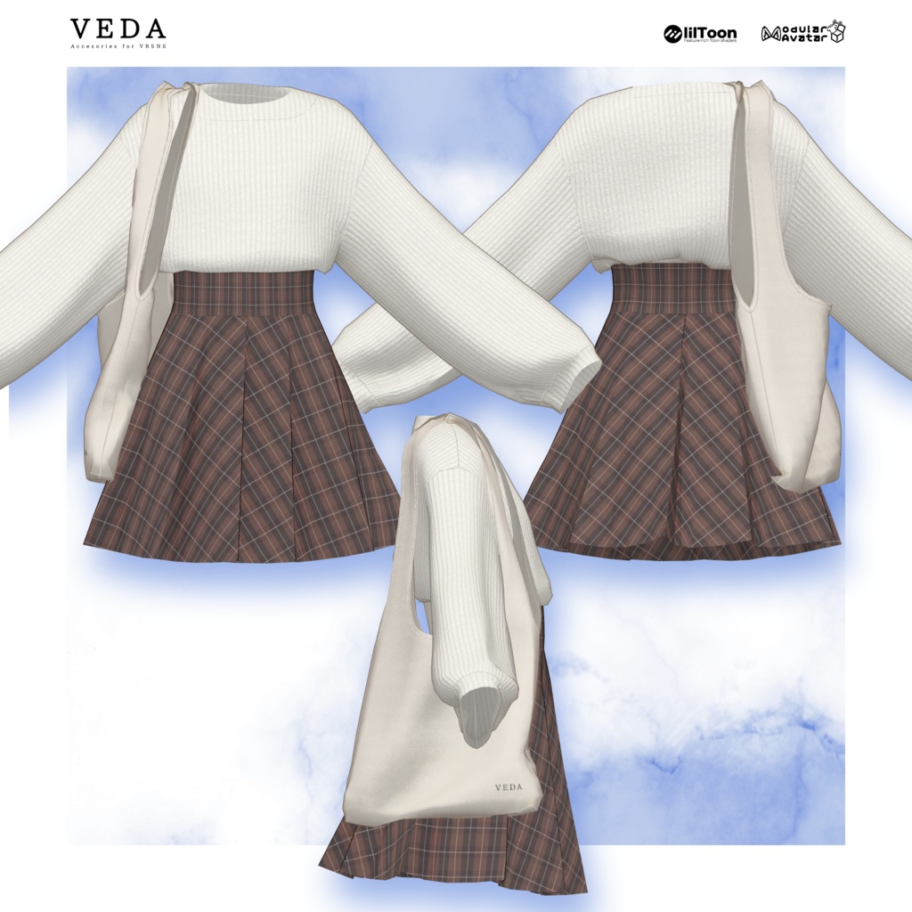 VEDA OverKnit & PleatsSkirt for Lapwing #VEDA_vrc