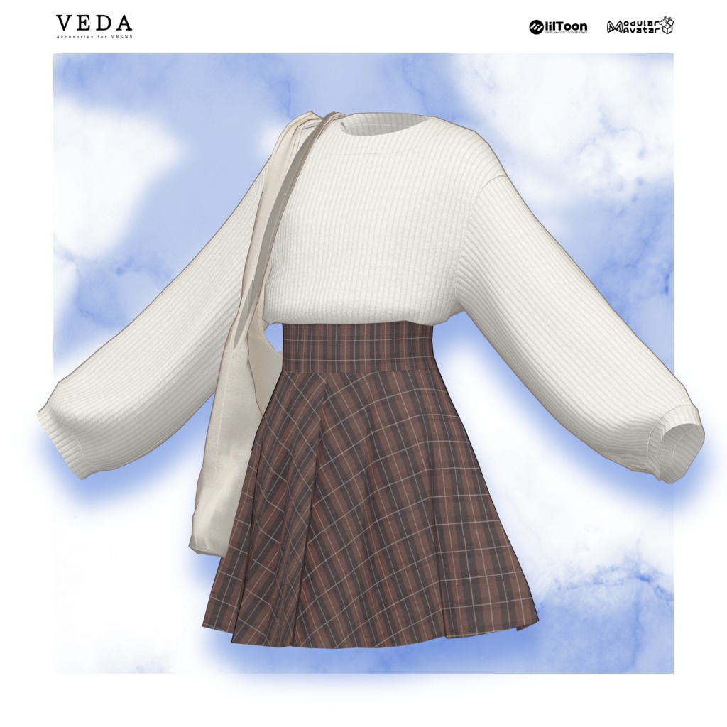 VEDA OverKnit & PleatsSkirt for Lapwing #VEDA_vrc