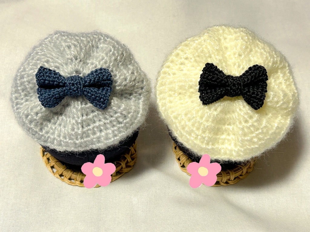 ふわふわモヘアのベレー帽