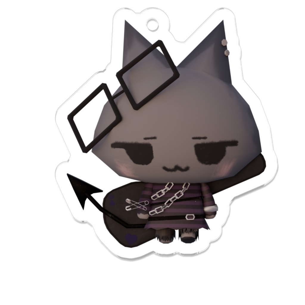 サブカルバンド猫キーホルダー