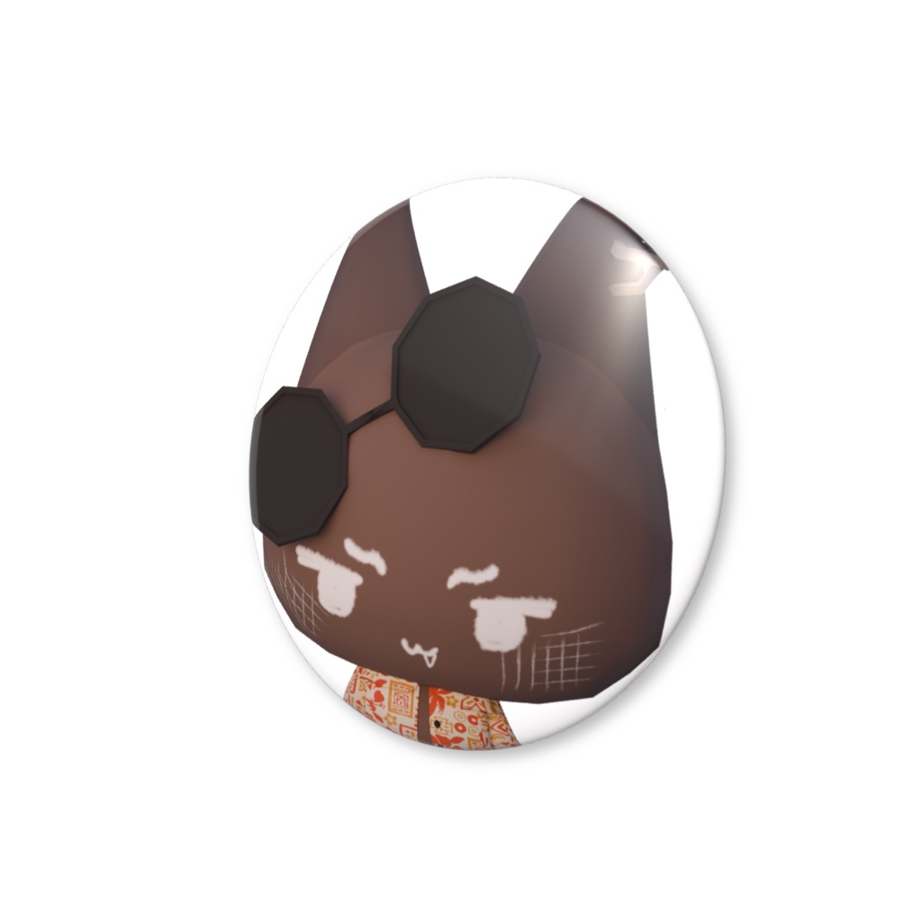 アロハ猫缶バッチ!