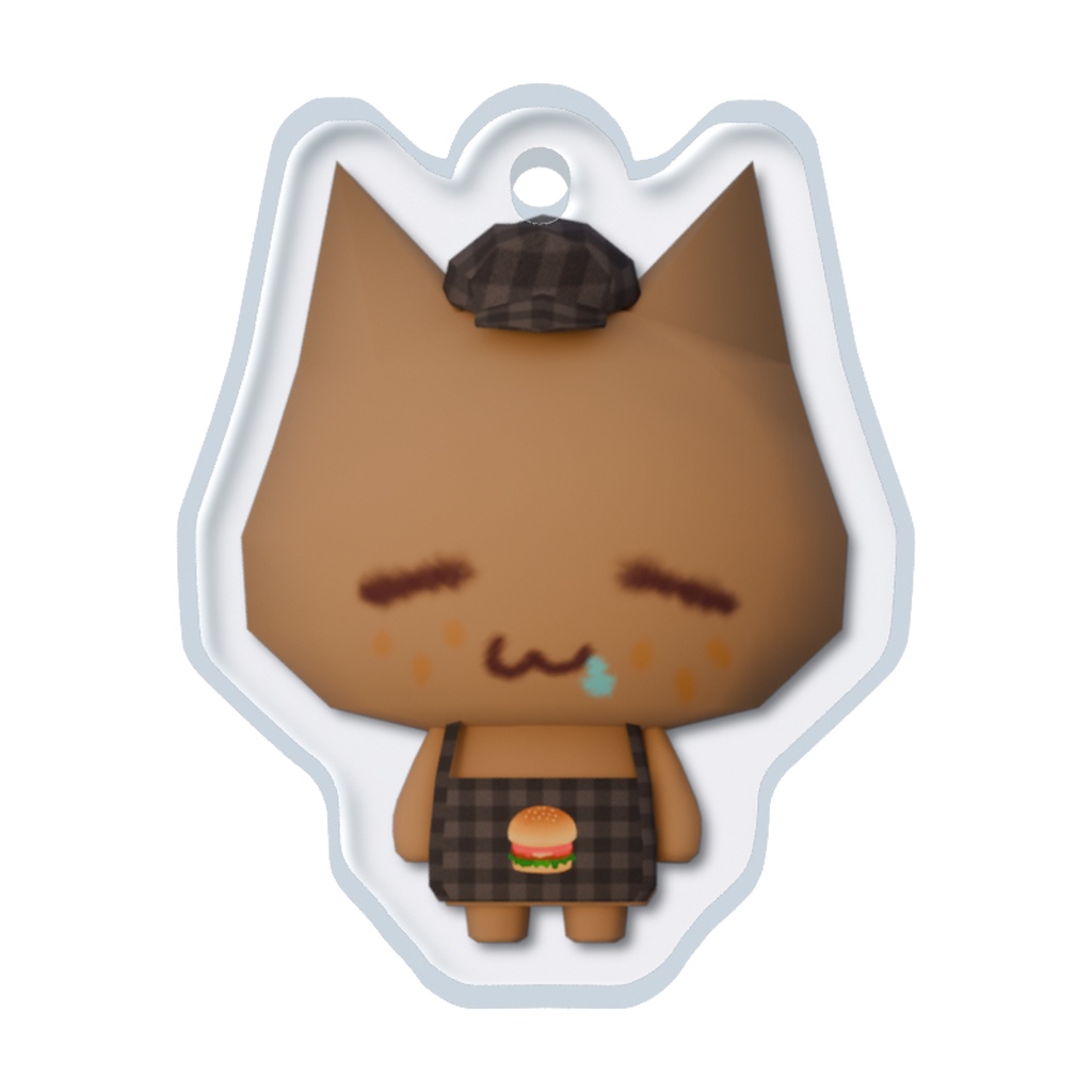 🍔 ハンバーガーショップ猫|めじるしアクリルチャーム