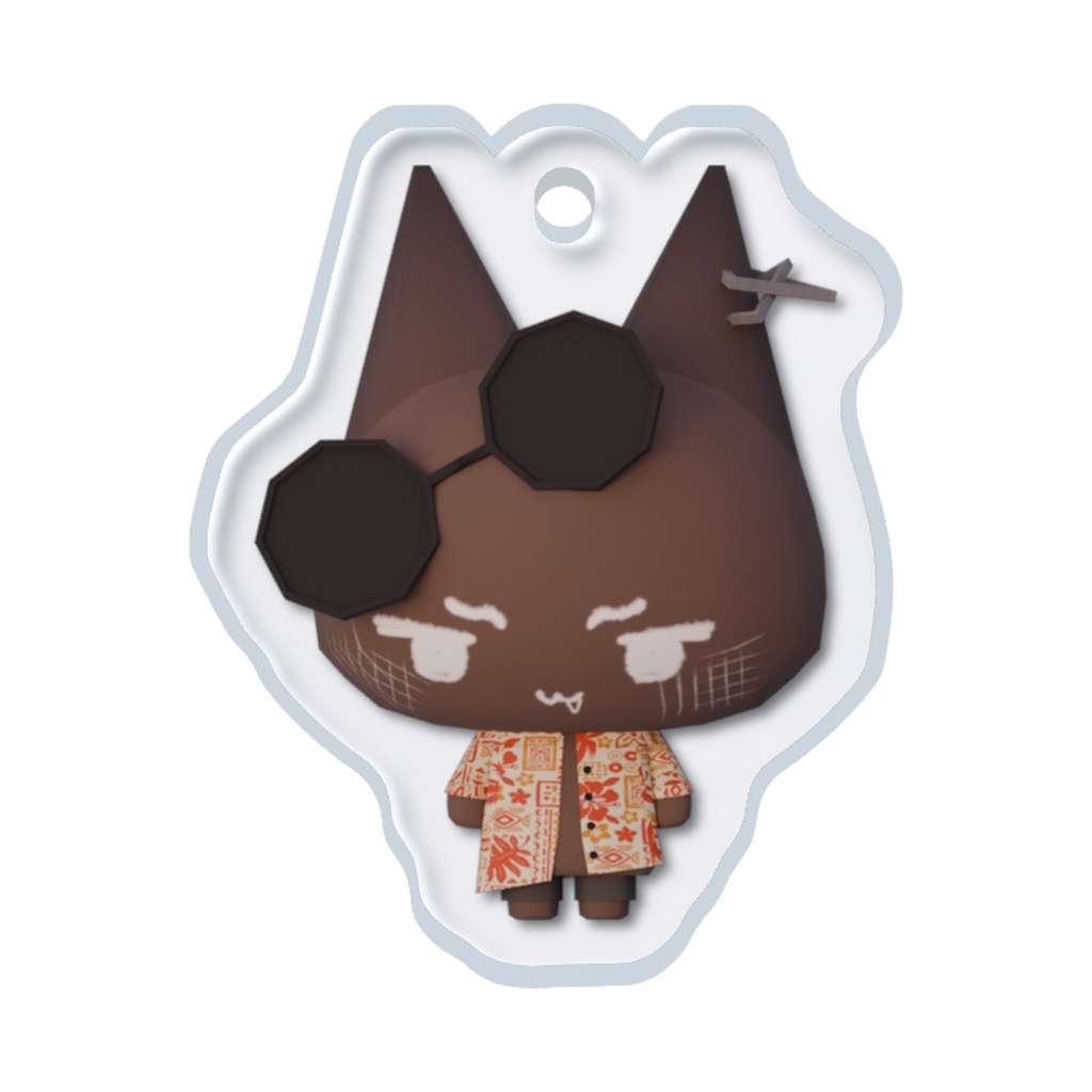 🕶️ サングラス猫|めじるしアクリルチャーム
