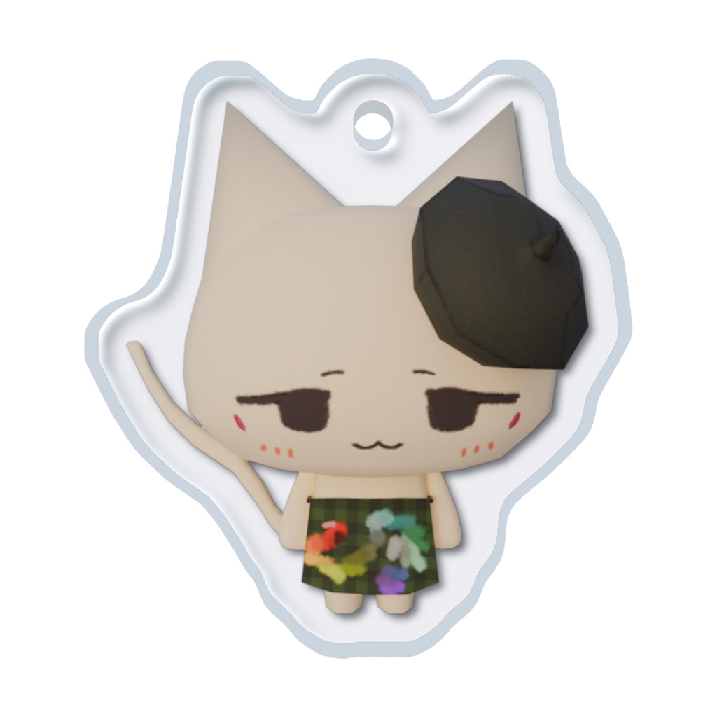 🎨 画家猫|めじるしアクリルチャーム