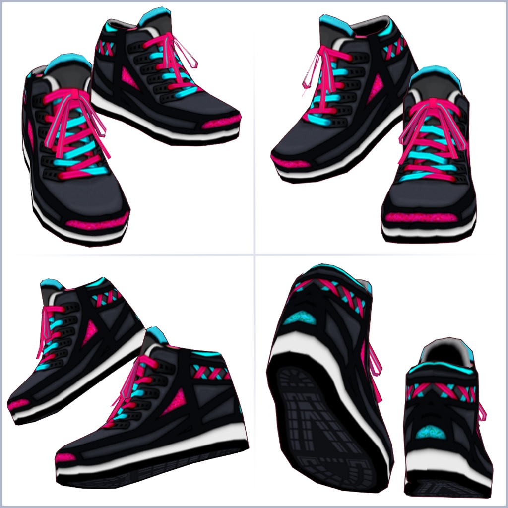 【#VRoid】ダンスネオンパーカー&バッシュ【正式版対応済】