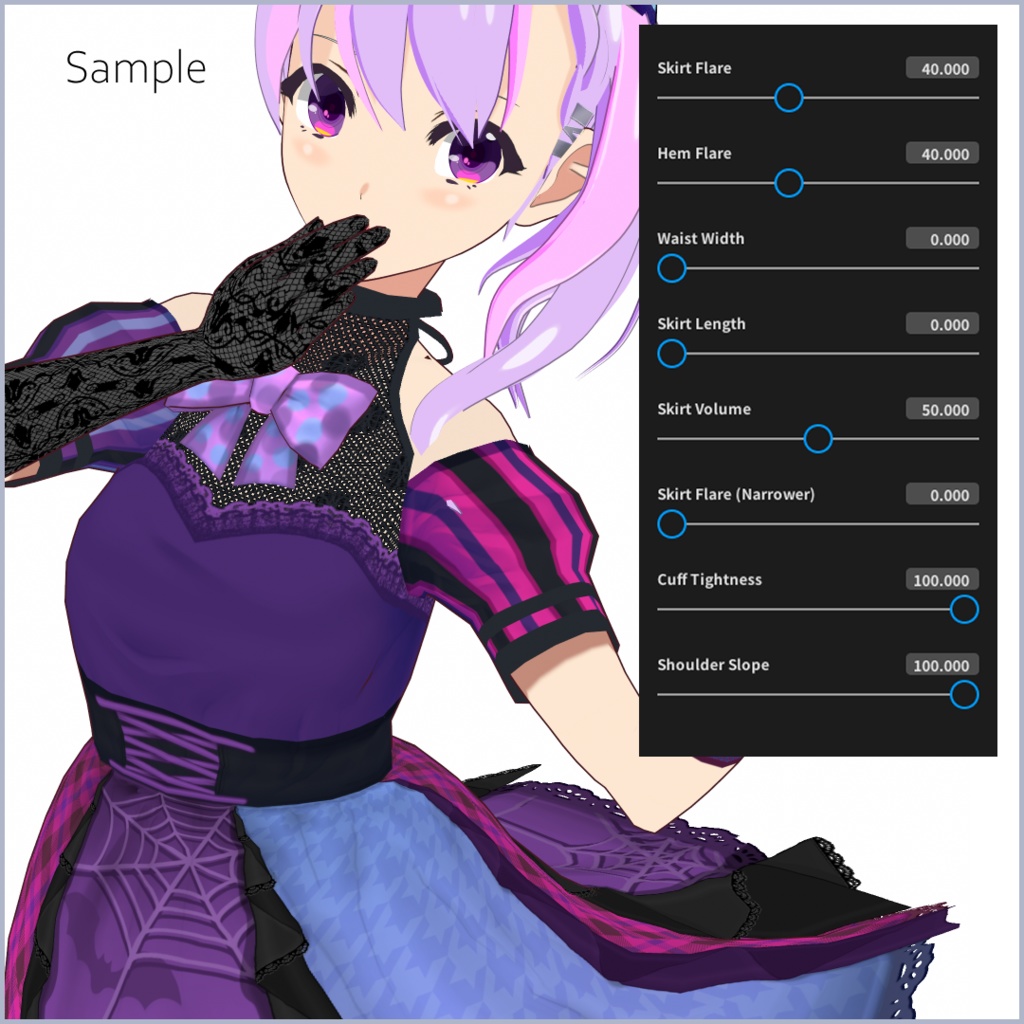【#VRoid】ハロウィンヴァンパイアドレス 【正式版対応済】