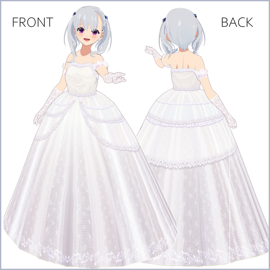 【#VRoid】ウェディングドレス【正式版対応済】