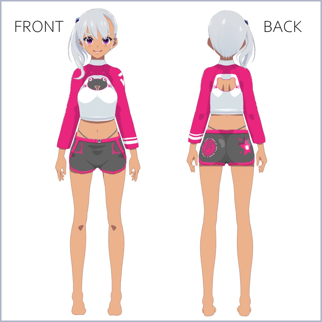 【#VRoid】ラッシュガード水着セット 【正式版対応済】【セルルック対応】