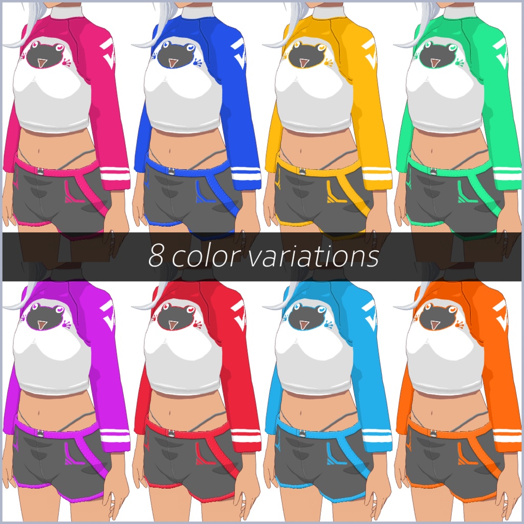 【#VRoid】ラッシュガード水着セット 【正式版対応済】【セルルック対応】