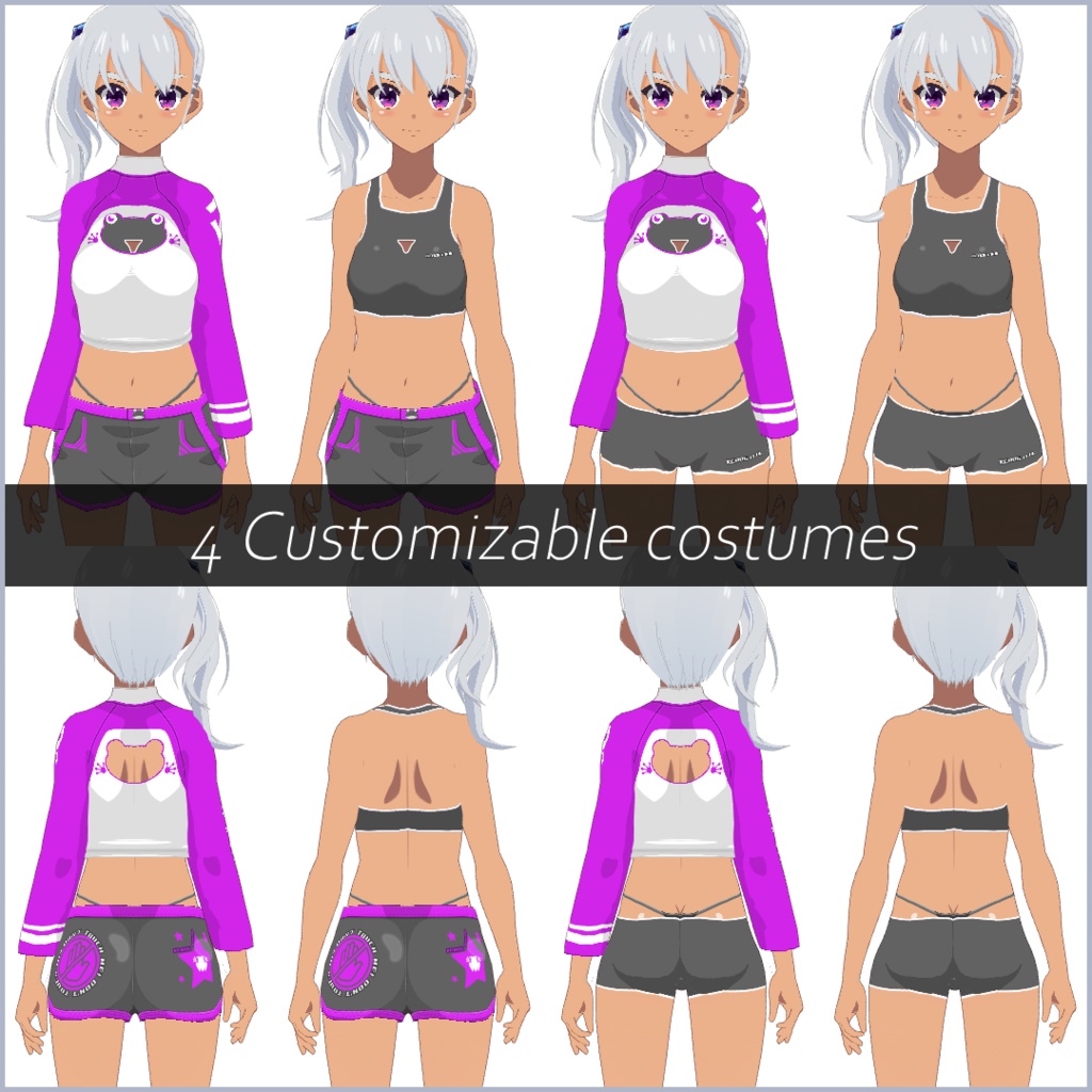 【#VRoid】ラッシュガード水着セット 【正式版対応済】【セルルック対応】