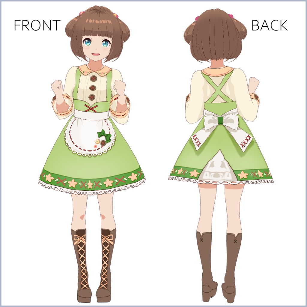 【#VRoid】AvatarSample_E セルルックアニメ風改変モデル【正式版対応済】