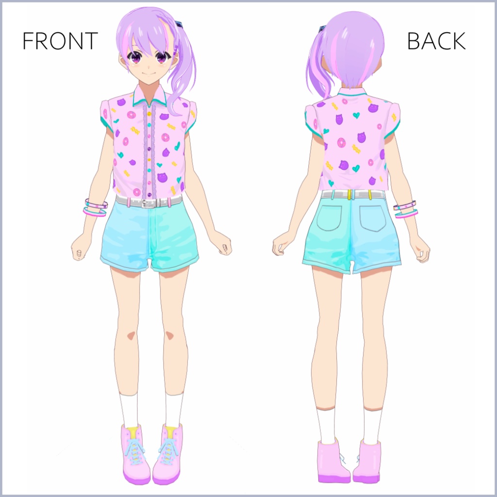 【#VRoid】ゆめかわ私服セット【正式版対応済み】【セルルック対応】