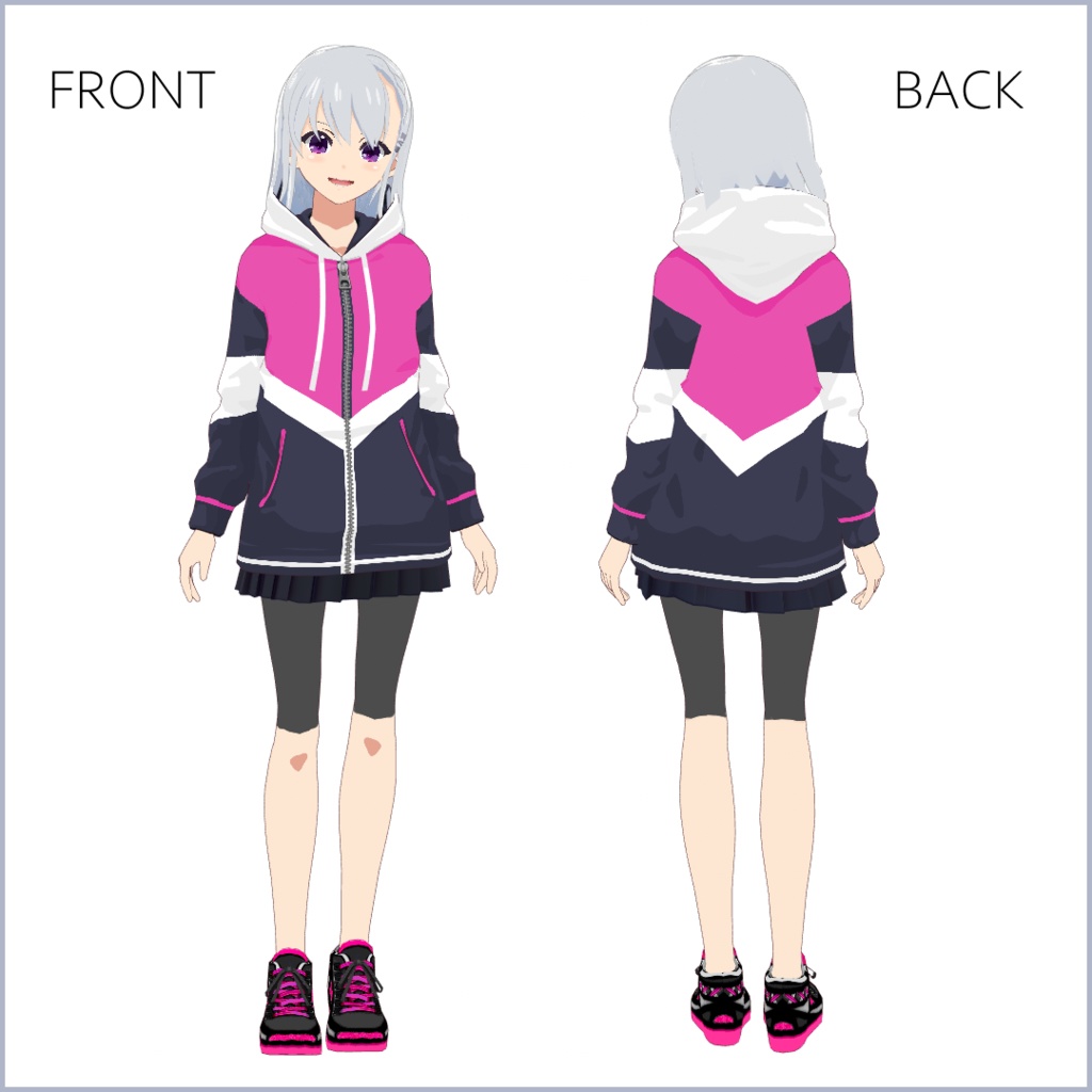 【#VRoid】マルチカラーパーカー【セルルック対応】【正式版対応済】