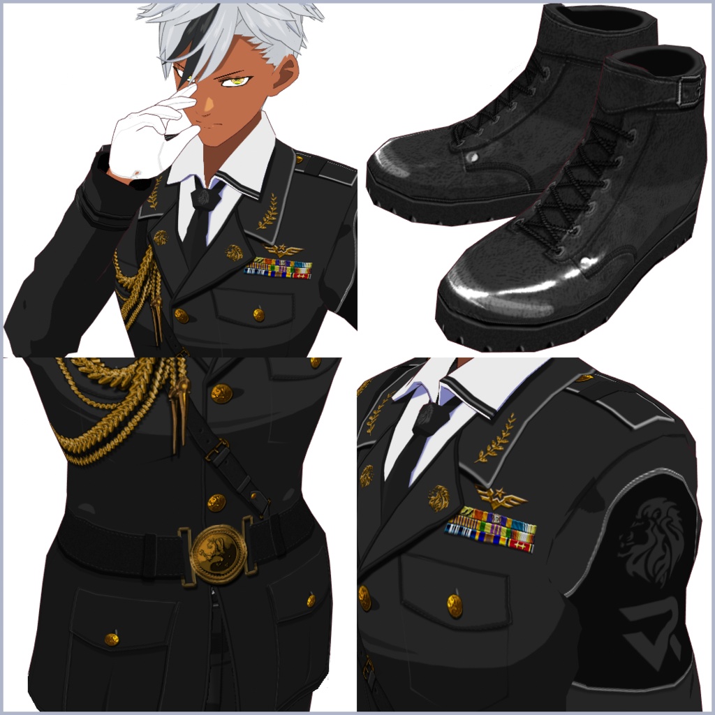 【#VRoid】軍服【正式版対応済】【男性用】【セルルック対応】