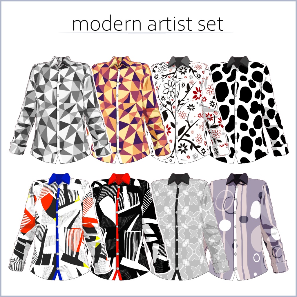 【#VRoid】Yシャツ32種【正式版対応済み】【セルルック対応】【男女兼用】