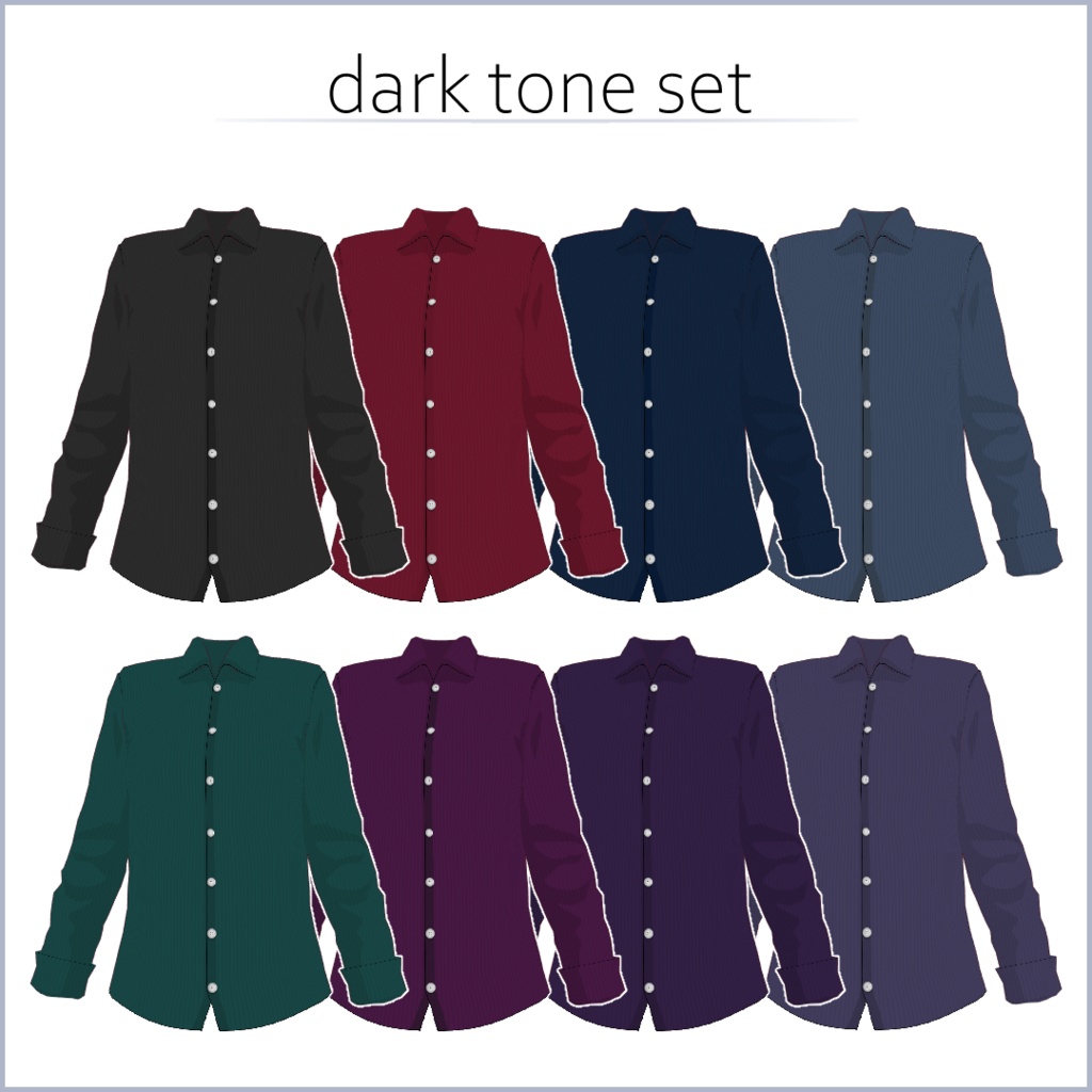 【#VRoid】Yシャツ32種【正式版対応済み】【セルルック対応】【男女兼用】