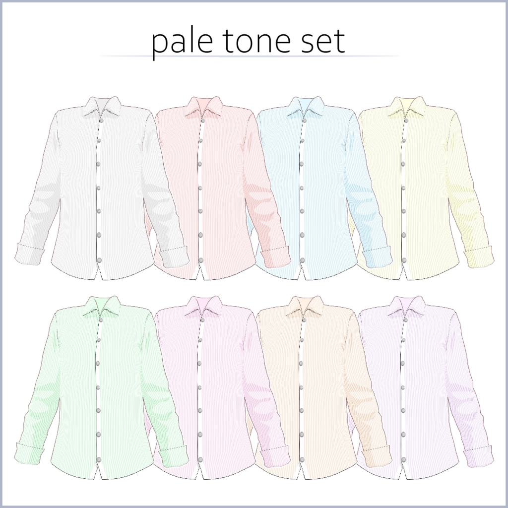 【#VRoid】Yシャツ32種【正式版対応済み】【セルルック対応】【男女兼用】