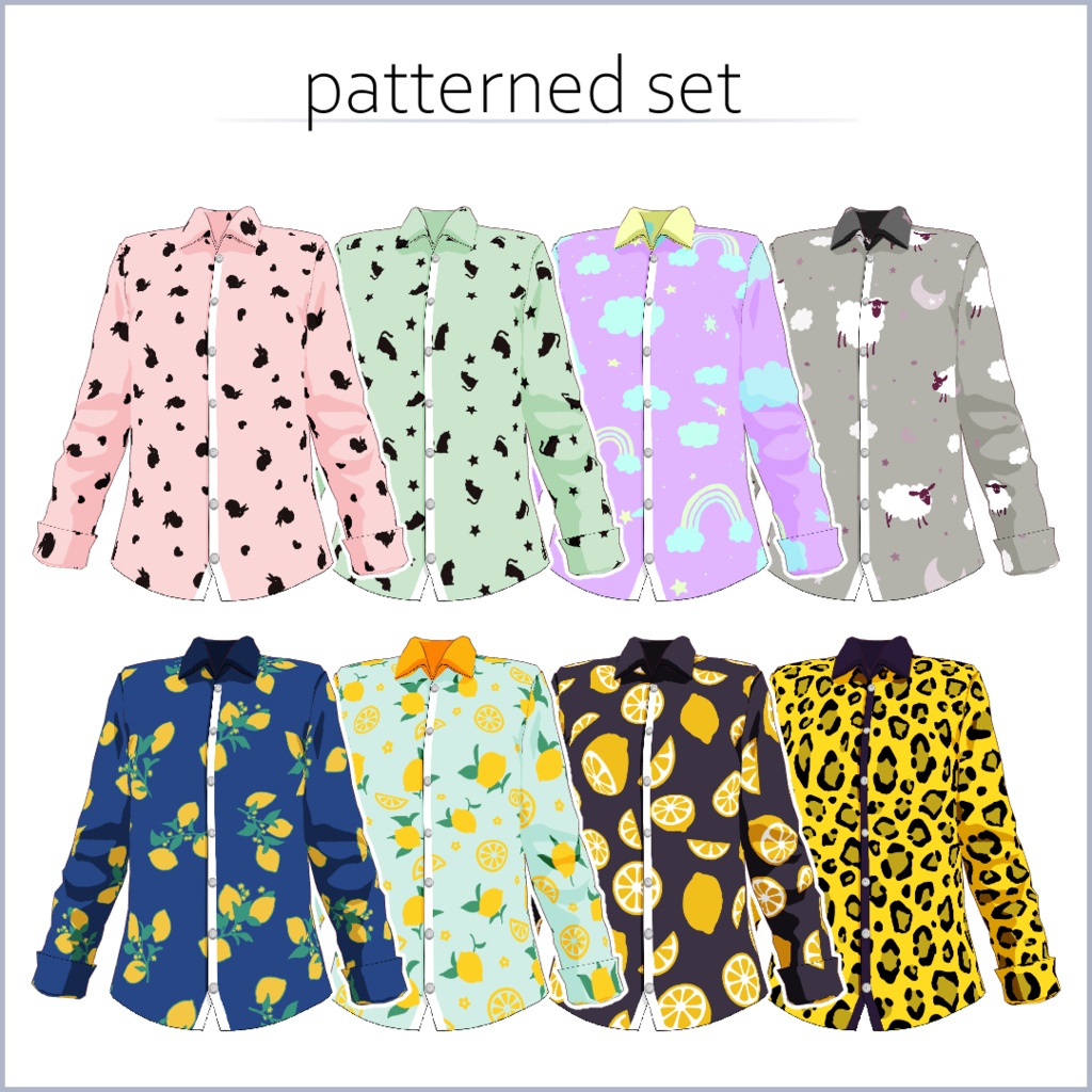 【#VRoid】Yシャツ32種【正式版対応済み】【セルルック対応】【男女兼用】