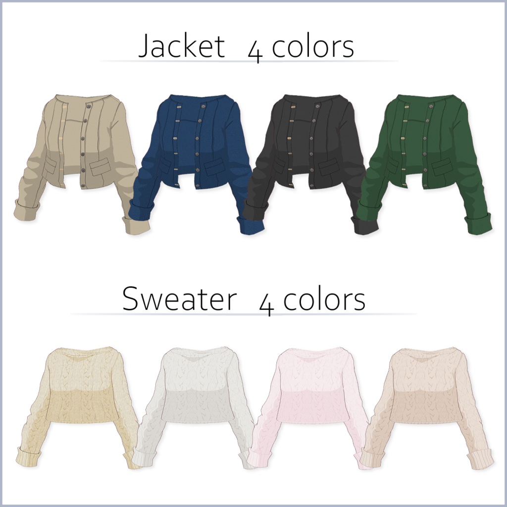 【#VRoid】秋冬の暖かい私服コーデ【正式版対応済】【セルルック対応】