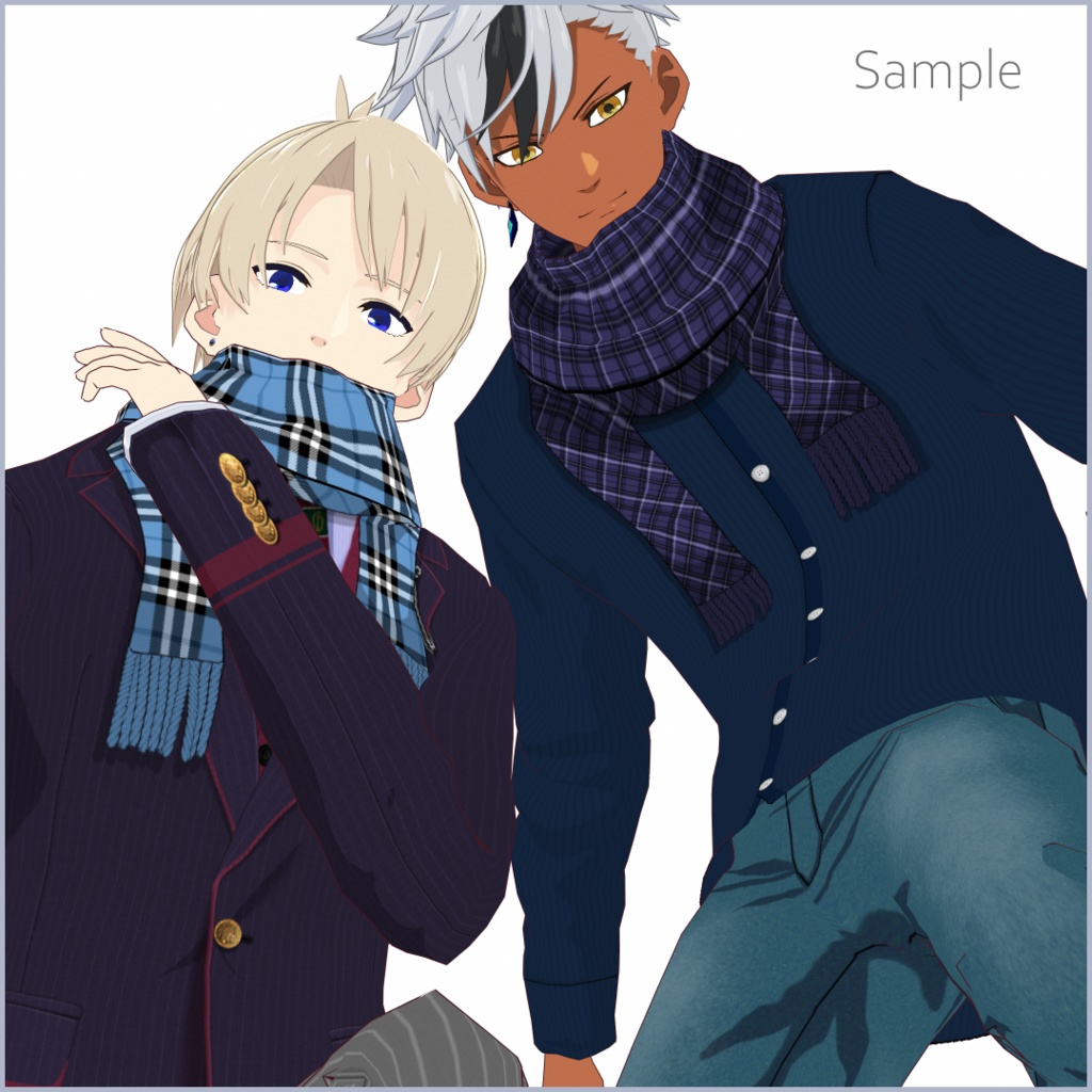 【#VRoid】秋冬のマフラー24種【正式版対応済】【男女兼用】【セルルック対応】