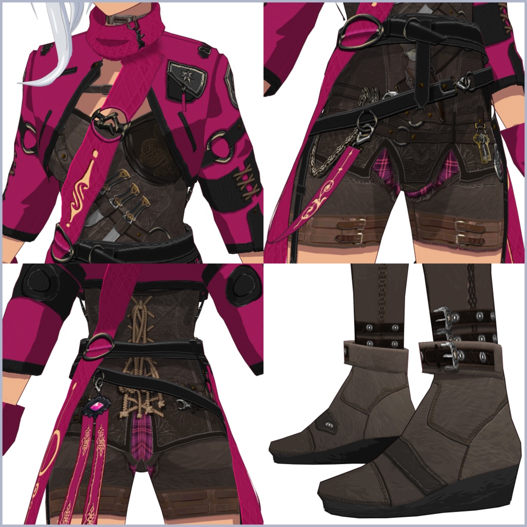 【#VRoid】ファンタジーRPG装備セット【女性用】【正式版対応済】VRoid texture