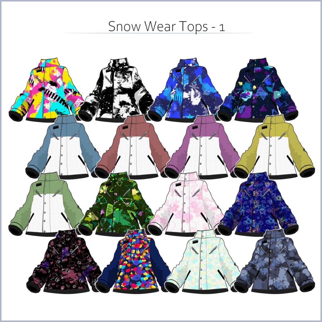 【#VRoid】スノーウェアセット【正式版対応済】【アニメ・リアル調対応】【男女兼用】