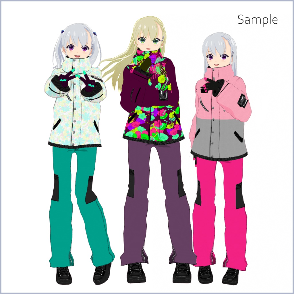 【#VRoid】スノーウェアセット【正式版対応済】【アニメ・リアル調対応】【男女兼用】