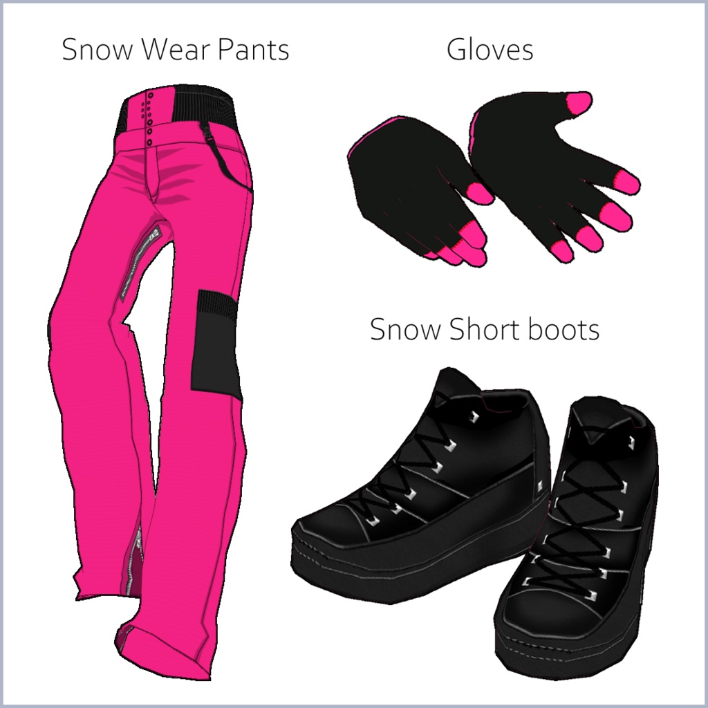 【#VRoid】スノーウェアセット【正式版対応済】【アニメ・リアル調対応】【男女兼用】