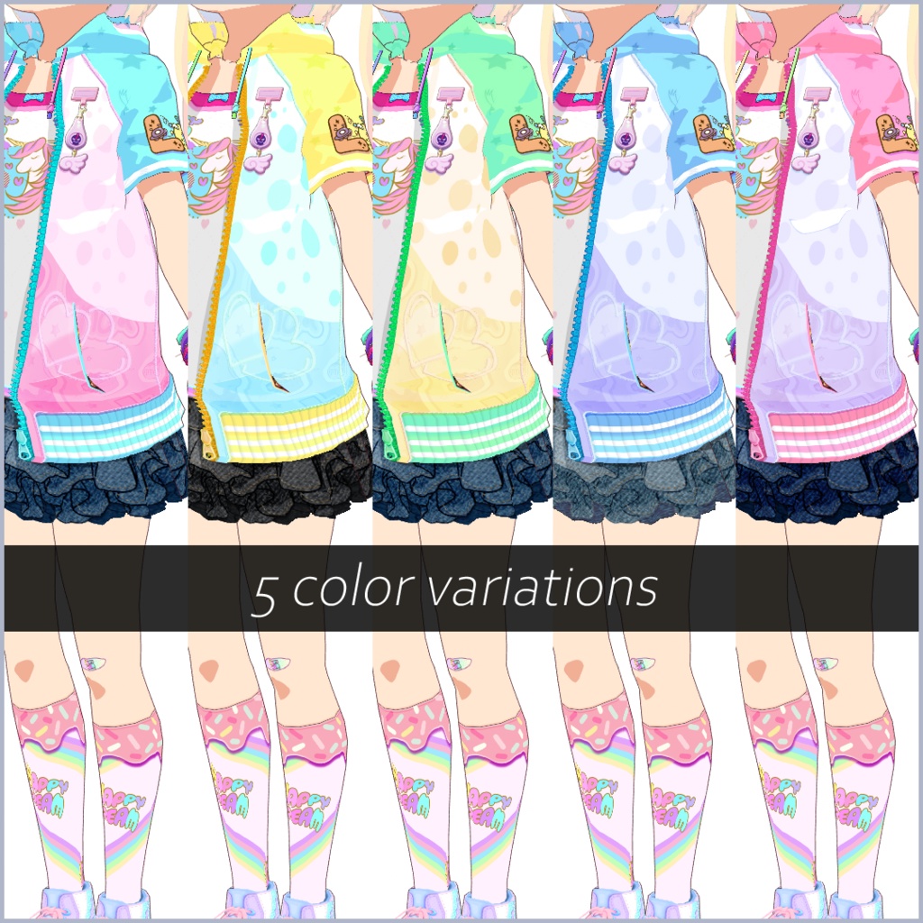 【#VRoid】ロリポップ★ガーリーコーデ【正式版対応済】【セルルック対応】