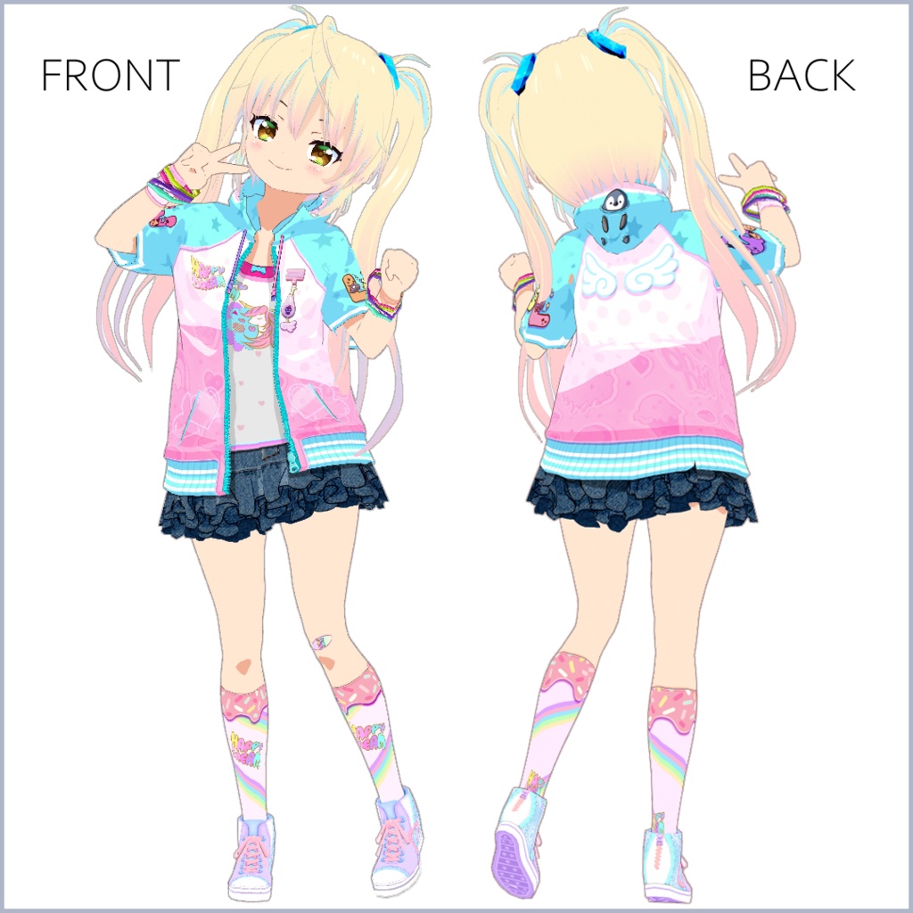 【#VRoid】ロリポップ★ガーリーコーデ【正式版対応済】【セルルック対応】