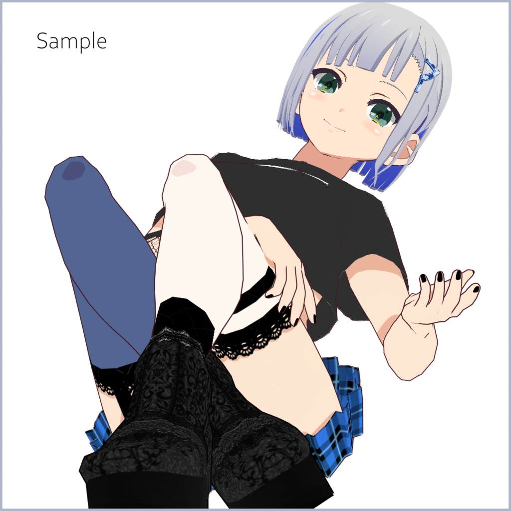 【#VRoid】アニメ風インナーカラーヘアー【正式版対応済】【ヘッドホン対応】