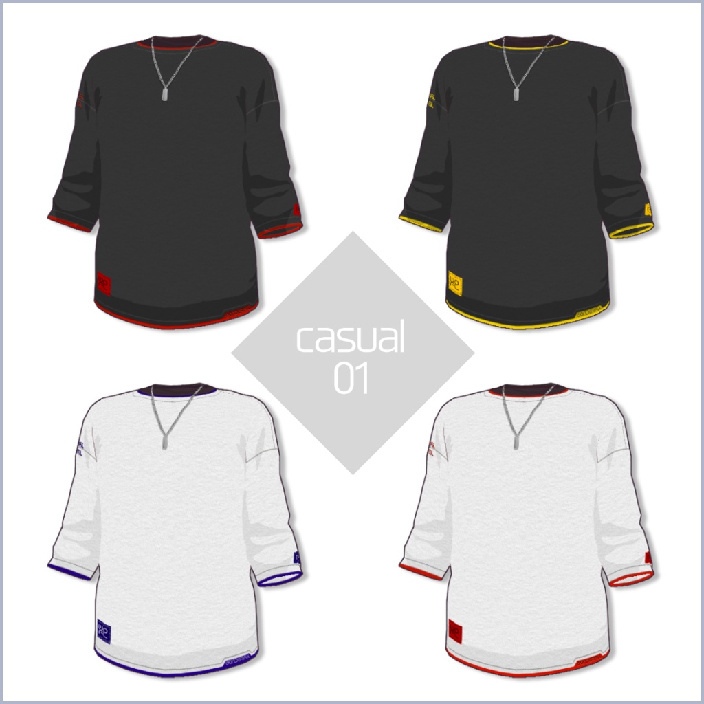 【#VRoid】アクセサリー付き夏私服【正式版対応済】【セルルック対応】【男女兼用】